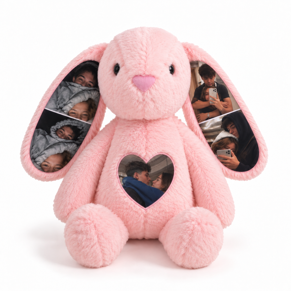 Conejo de peluche con recuerdos
